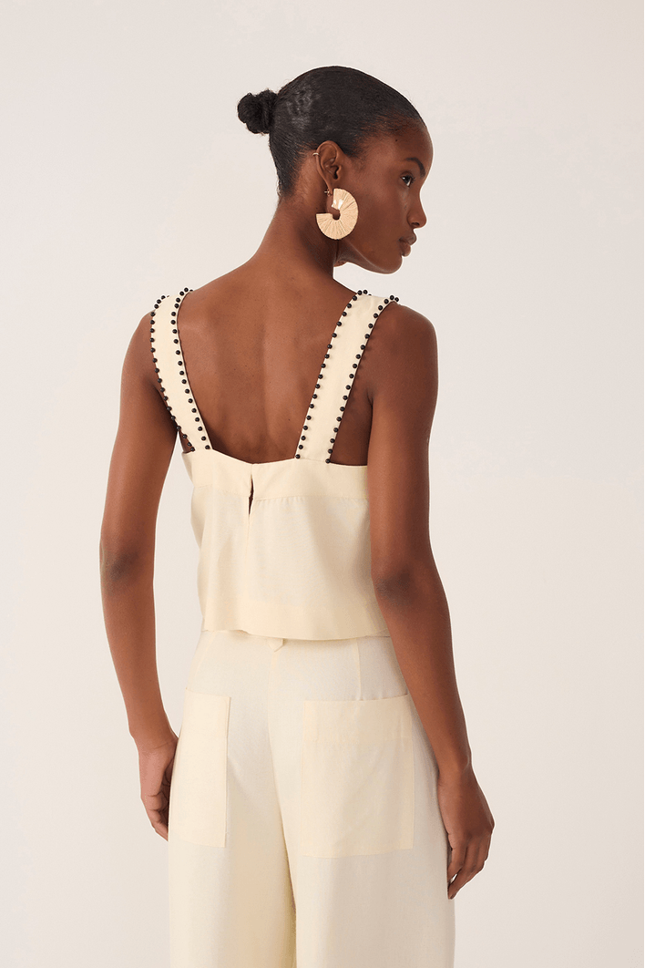 Blusa Linho Miçanga