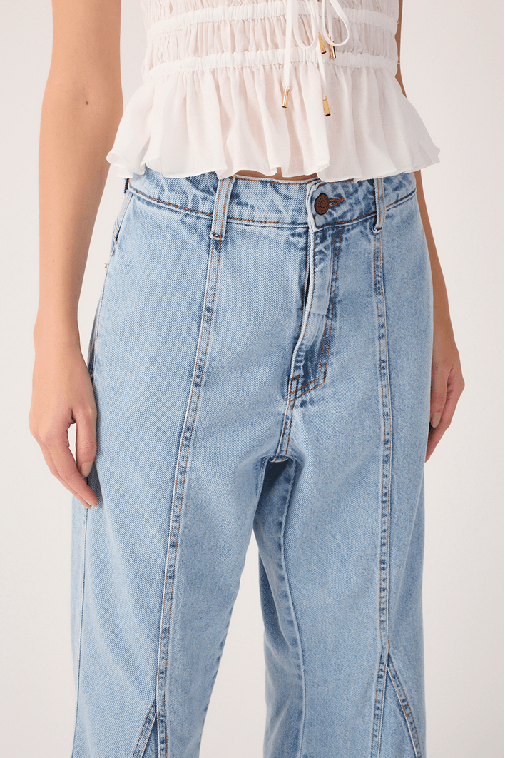 Calça Jeans Vintage Recortes