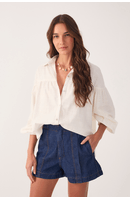 Camisa Algodão Ombro Deslocado