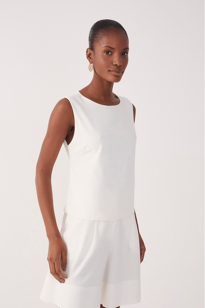 Blusa Linho Retinha Amarração
