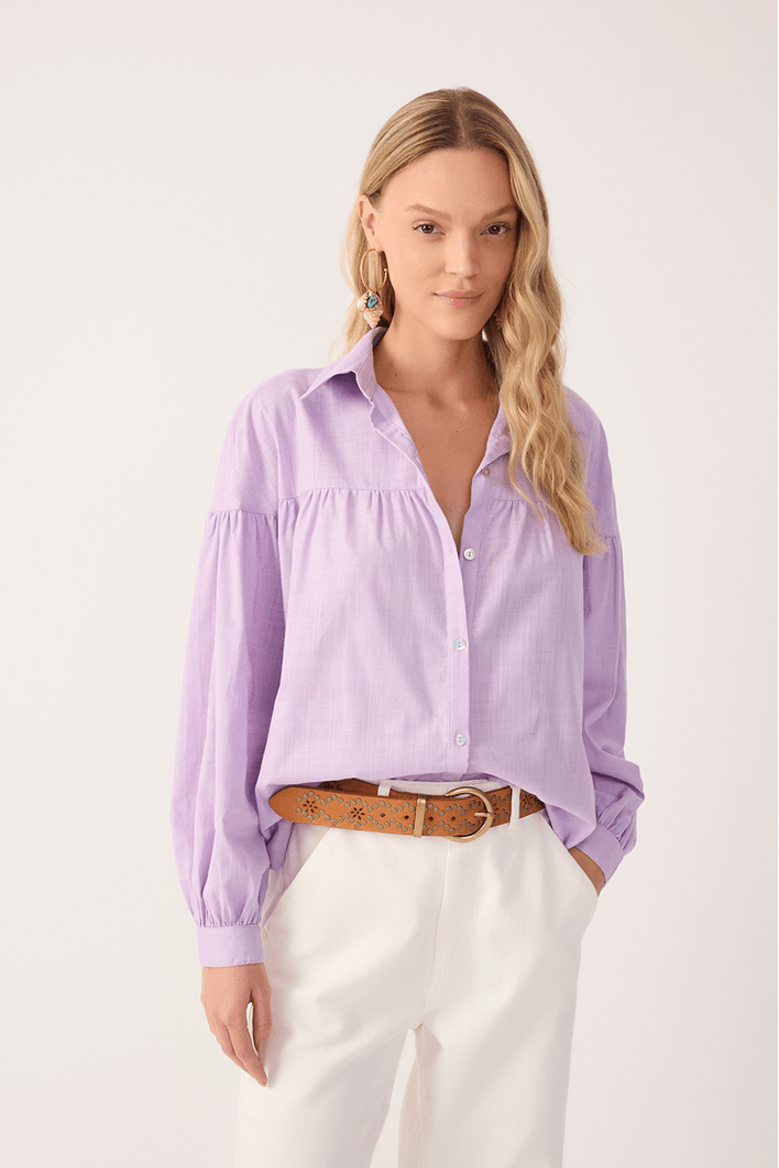 Camisa Algodão Ombro Deslocado