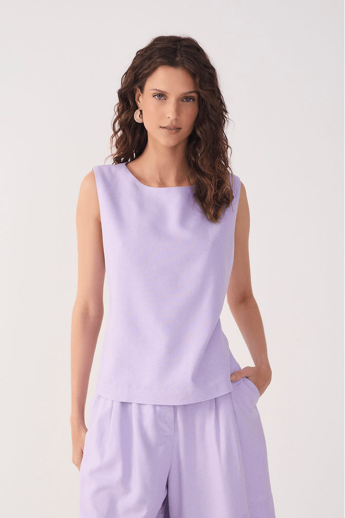 Blusa Linho Retinha Amarração