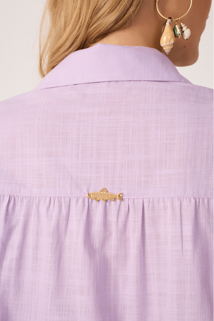 Camisa Algodão Ombro Deslocado