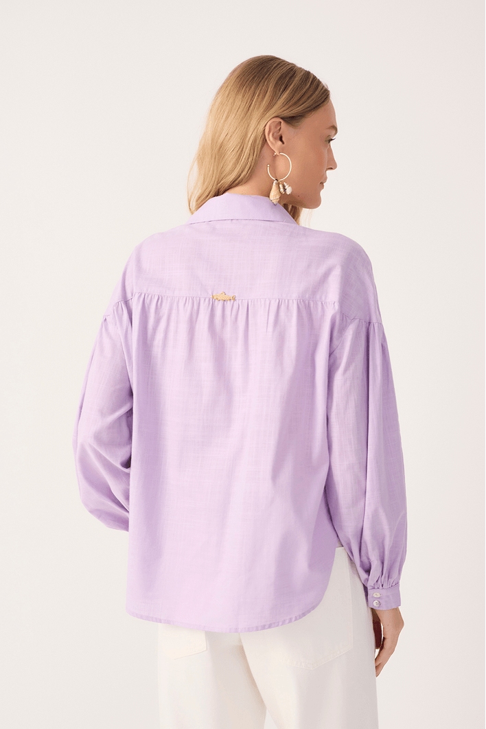 Camisa Algodão Ombro Deslocado