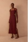 Vestido Cropped Linho Lateral