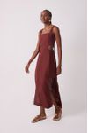 Vestido Cropped Linho Lateral
