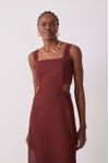 Vestido Cropped Linho Lateral