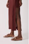 Vestido Cropped Linho Lateral