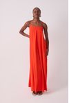 Vestido Longo Decote Reto