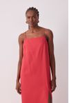 Vestido Cropped Linho Fenda