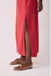 Vestido Cropped Linho Fenda