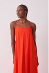 Vestido Longo Decote Reto