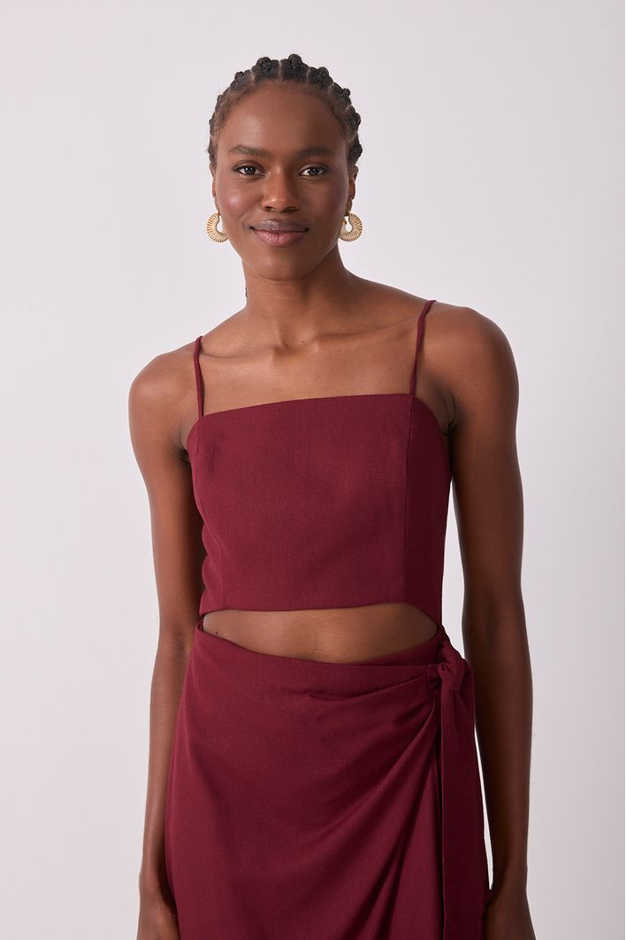 Vestido Midi Linho Envelope