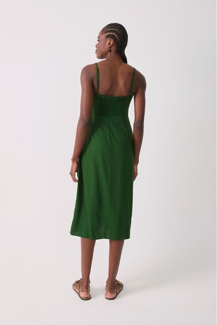 Vestido Midi Linho Envelope