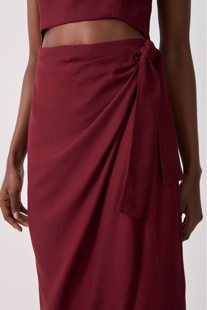 Vestido Midi Linho Envelope