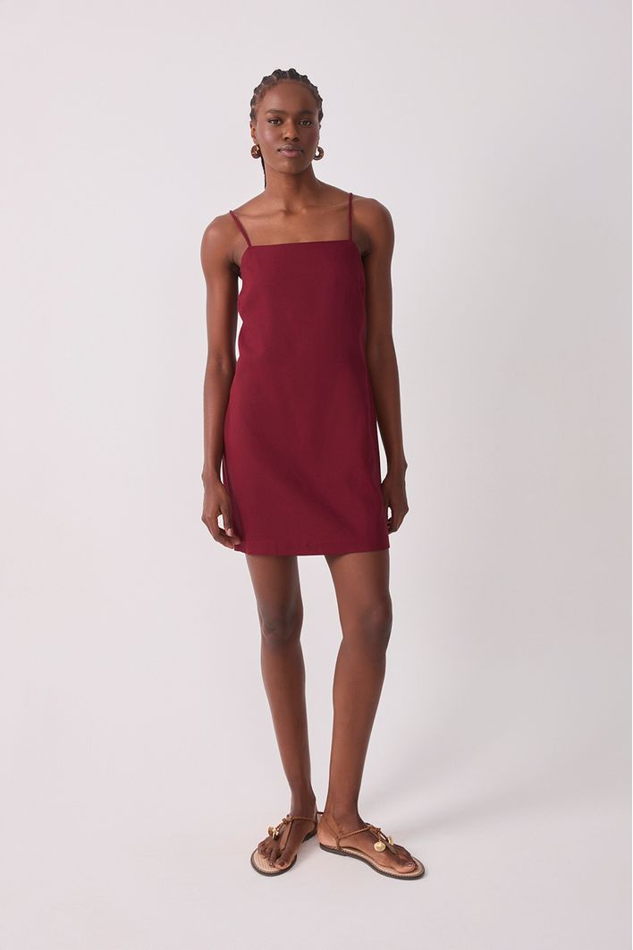 Vestido Curto Linho