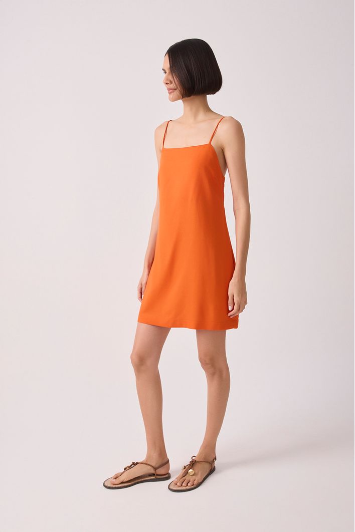 Vestido Curto Linho