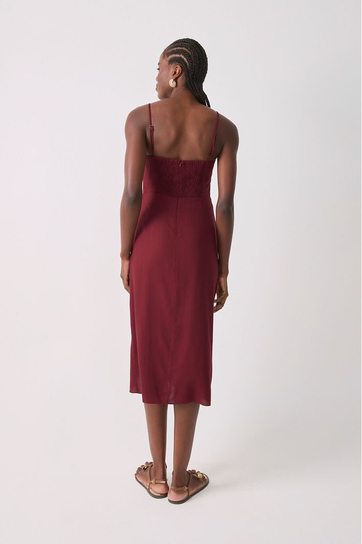 Vestido Midi Linho Envelope