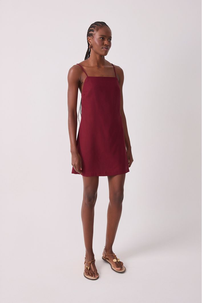 Vestido Curto Linho
