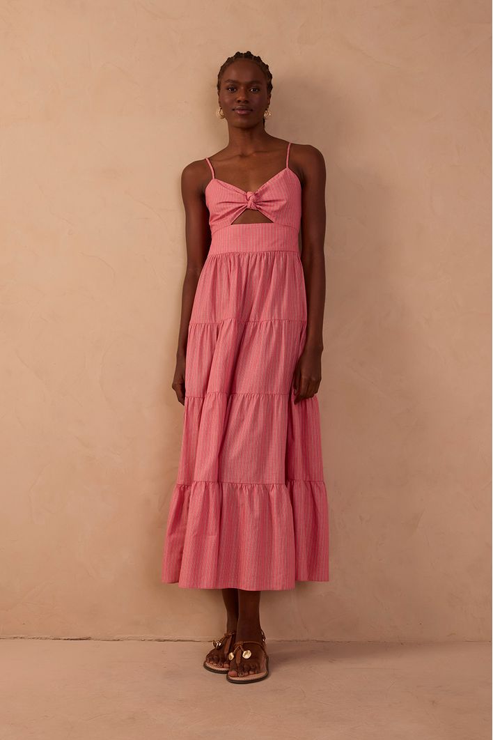 Vestido Midi Marias Listra Vichy