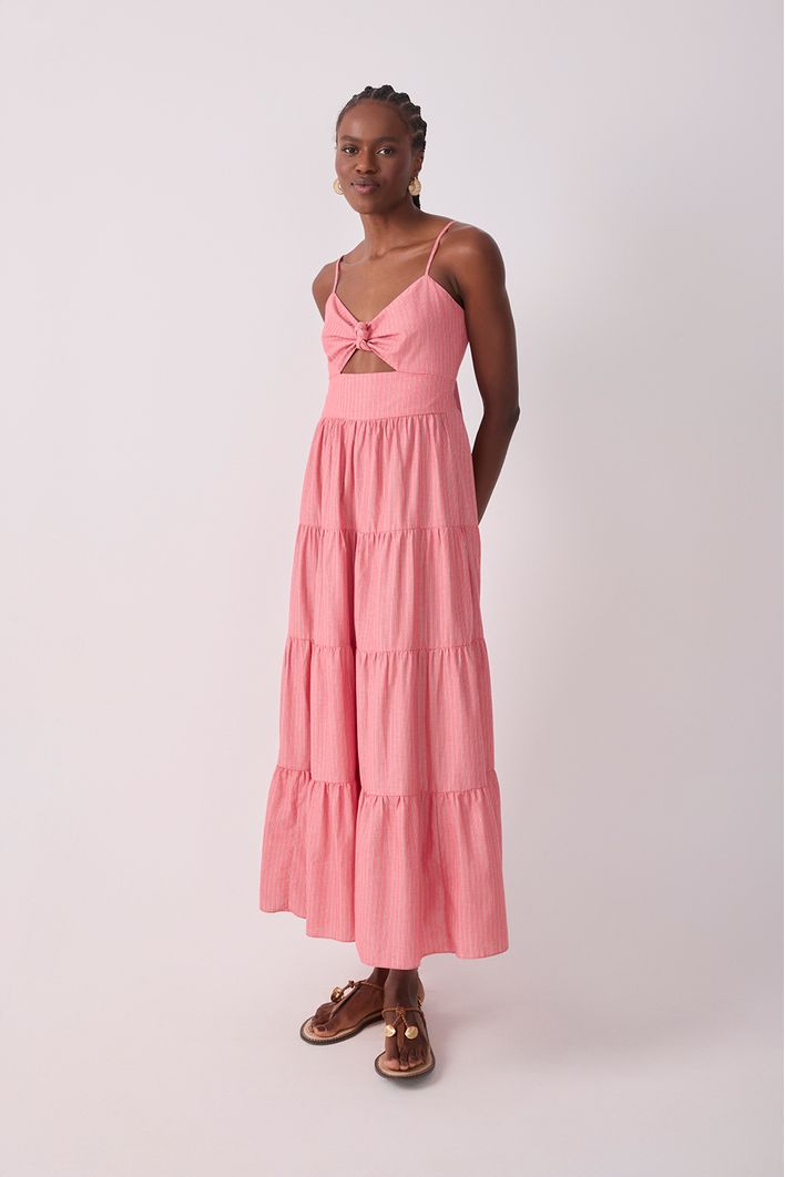 Vestido Midi Marias Listra Vichy