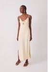 Vestido Cropped Linho Busto Torcido