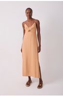 Vestido Cropped Linho Busto Torcido