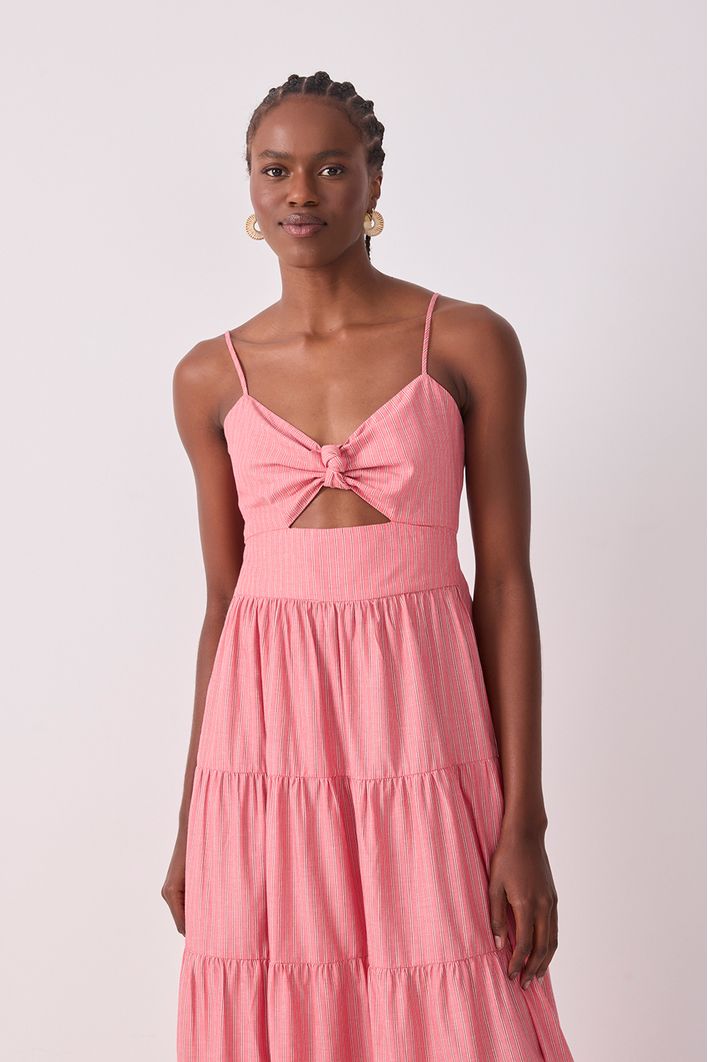 Vestido Midi Marias Listra Vichy