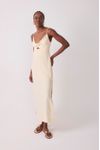 Vestido Cropped Linho Busto Torcido