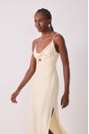 Vestido Cropped Linho Busto Torcido
