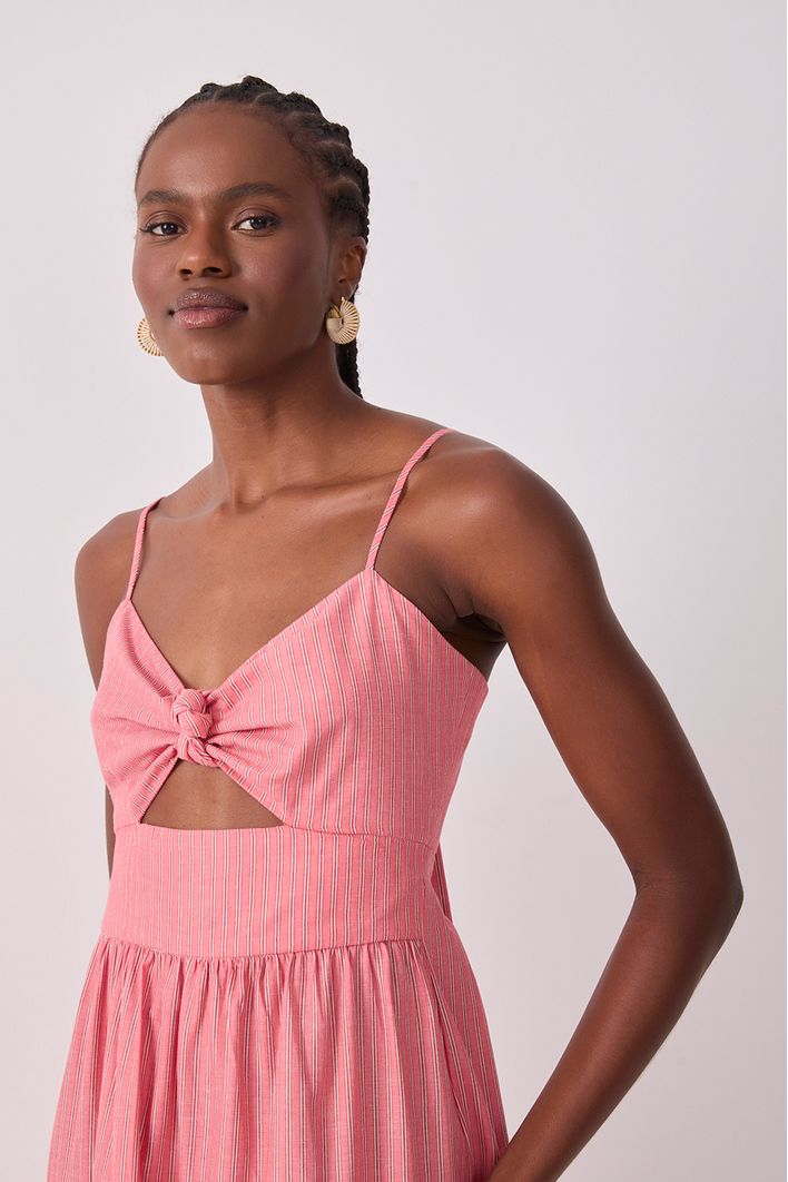 Vestido Midi Marias Listra Vichy