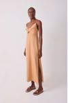 Vestido Cropped Linho Busto Torcido