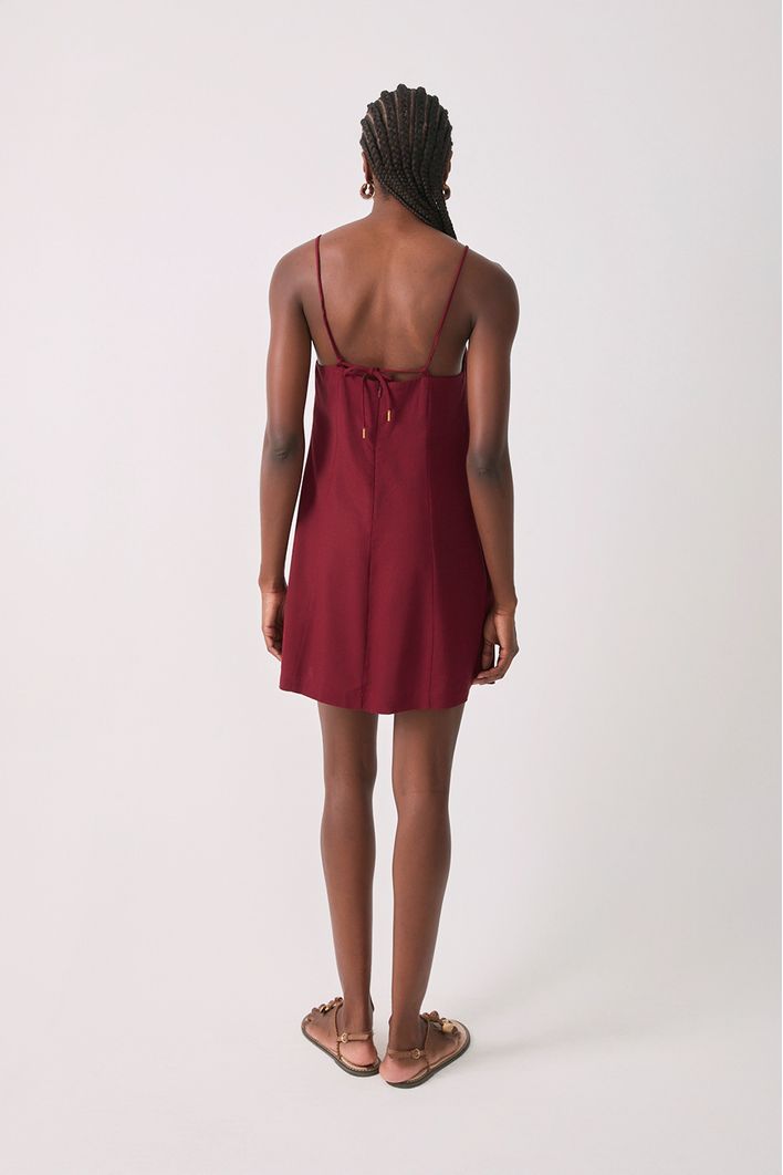 Vestido Curto Linho