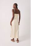 Vestido Cropped Linho Busto Torcido