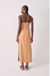 Vestido Cropped Linho Busto Torcido