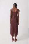 Vestido Tule Estampa Quintal Roxa