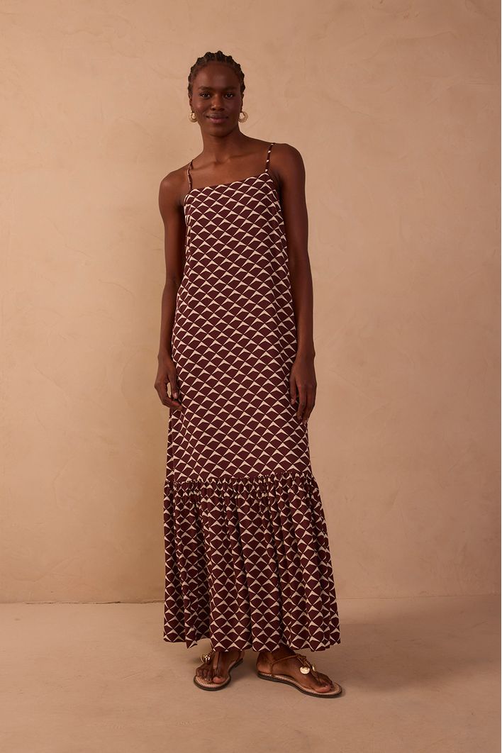 Vestido Cropped Estampa Asa Delta