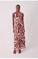 Vestido Tule Cropped Estampa Mormaço