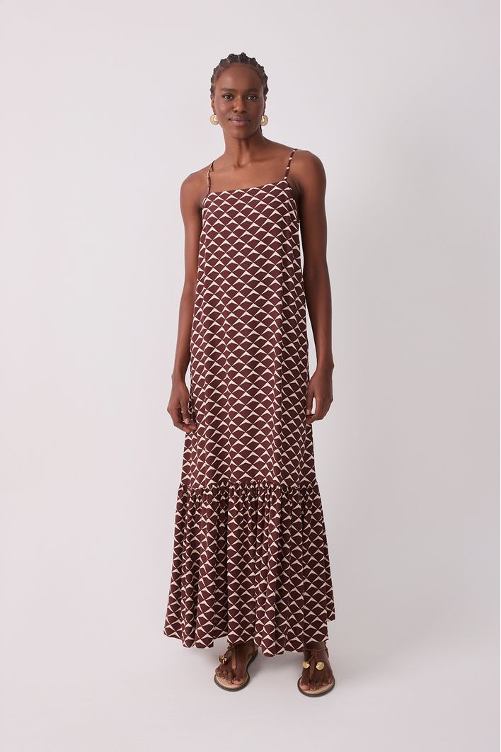 Vestido Cropped Estampa Asa Delta