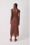 Vestido Tule Estampa Quintal Rosa