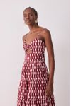 Vestido Midi Marias Estampa Copa