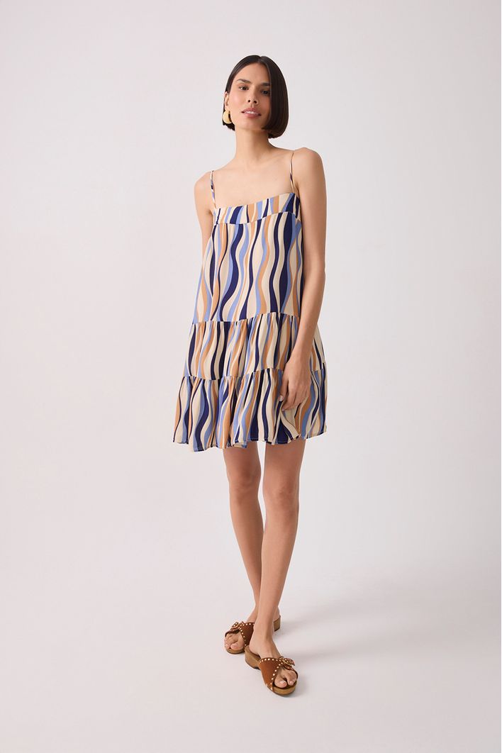 Vestido Crepe Estampa Carioca