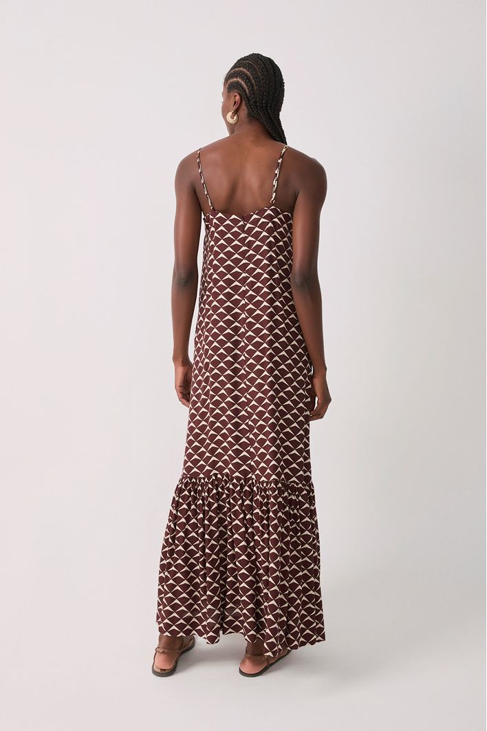 Vestido Cropped Estampa Asa Delta