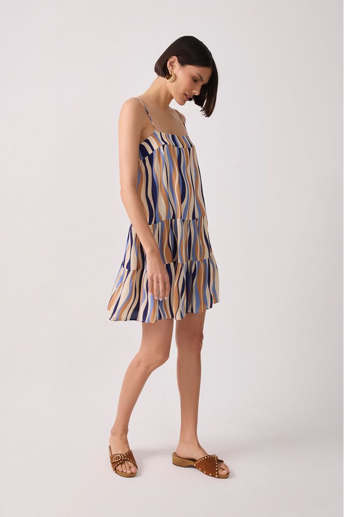 Vestido Crepe Estampa Carioca