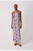 Vestido Longo Crepe Estampa Carioca