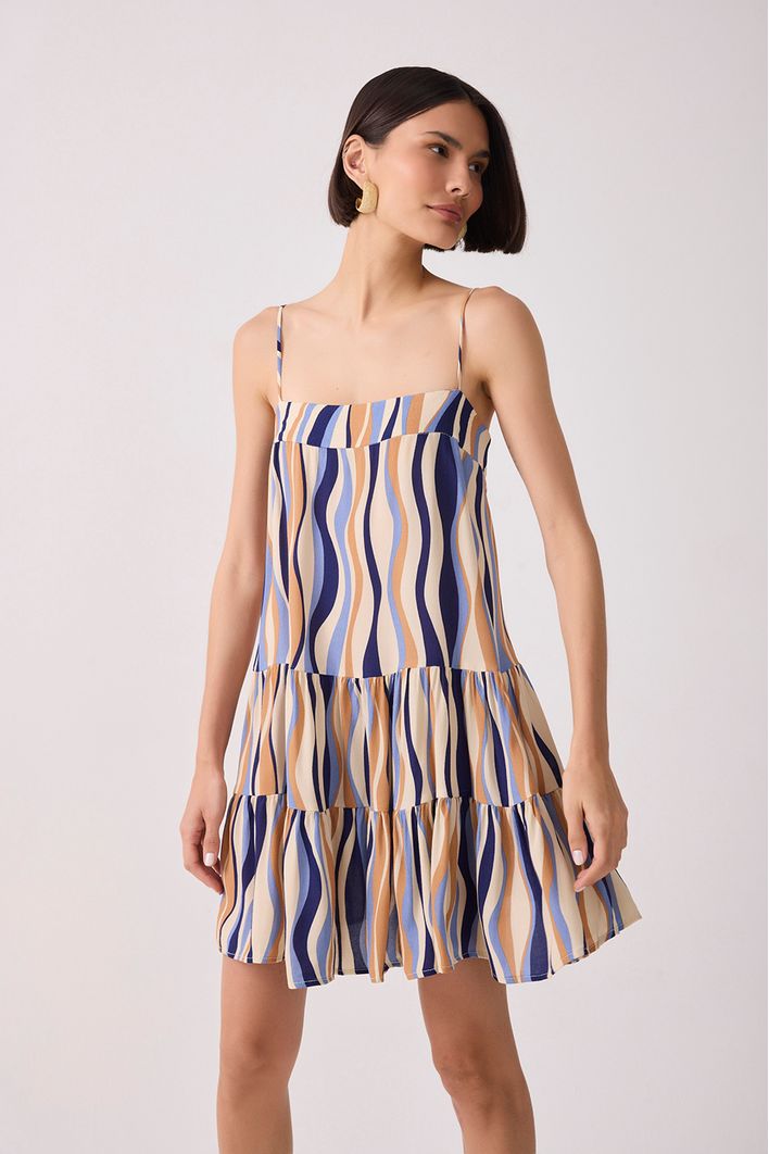 Vestido Crepe Estampa Carioca
