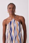 Vestido Longo Crepe Estampa Carioca