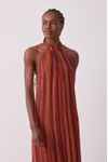 Vestido Cropped Lurex Estampa Refúgio