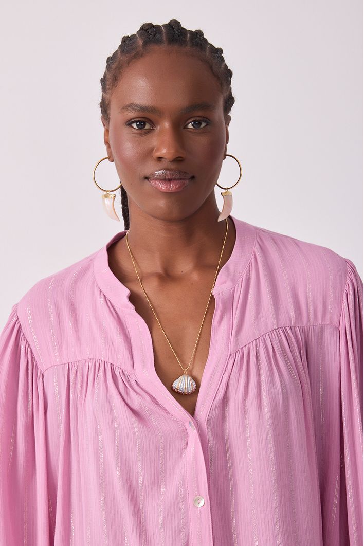 Blusa Lurex Cava Deslocada