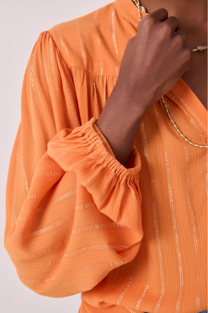 Blusa Lurex Cava Deslocada